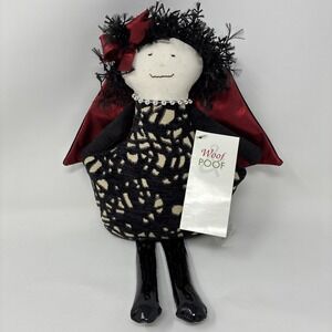 Woof & Poof Halloween Vampire Bat Shelf Sitter 16" Collectible Handmade USA 2013